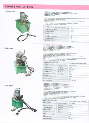 杭州錢(qián)江五金電器廠直供 ZCB-65A型電動(dòng)液壓泵產(chǎn)品詳解